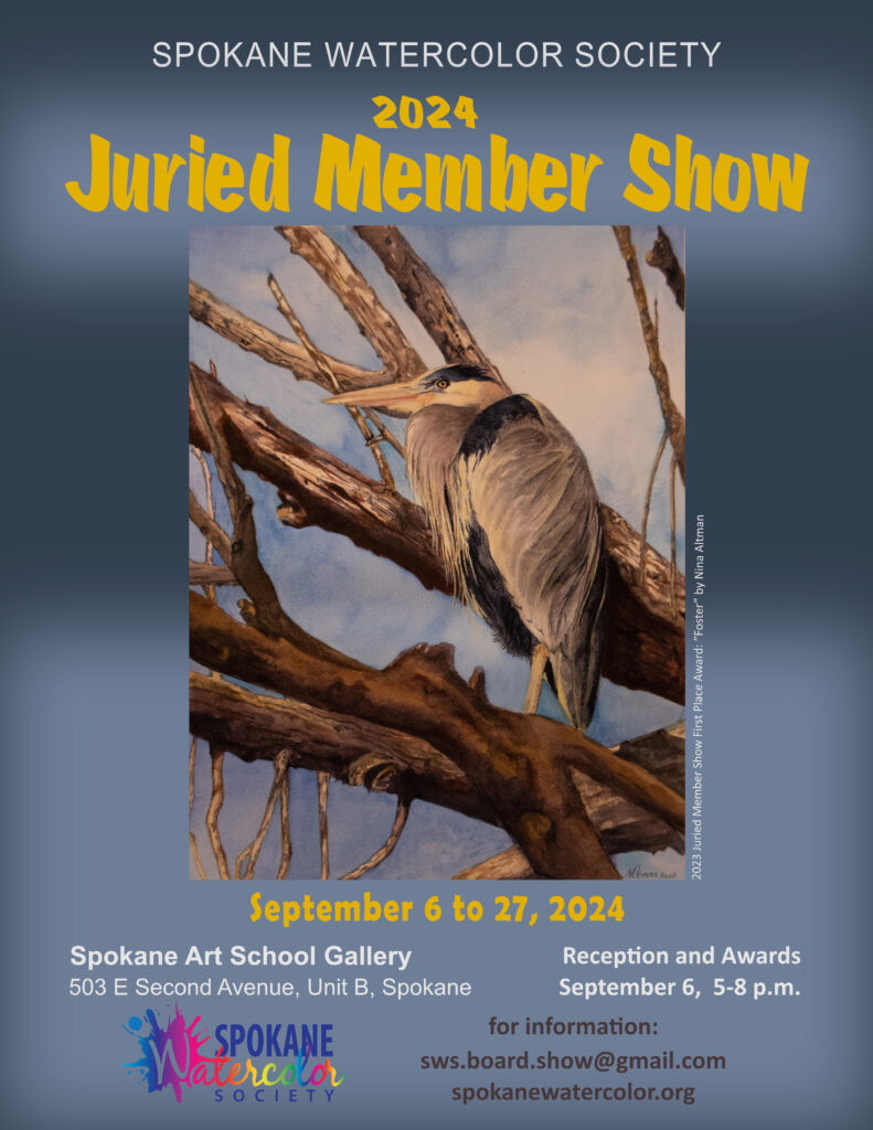 Spokane Watercolor Society September 6 – 27, 2024