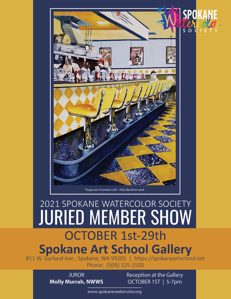 2021 Spokane Watercolor Society Juried Member Show October 1 – 29, 2021